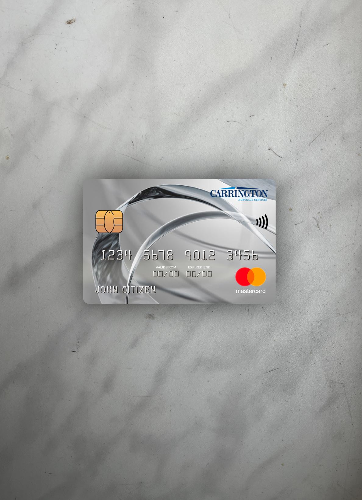 Download USA Carrington Mortgage Services bank mastercard photolook front Photoshop template
